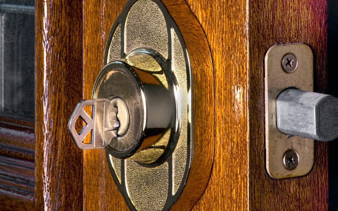 A residential lock, one of the many different types of lock