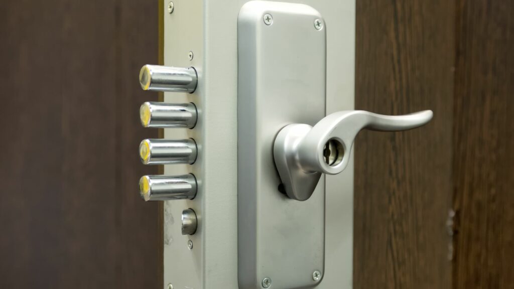 A commercial lock, one of the different types of locks