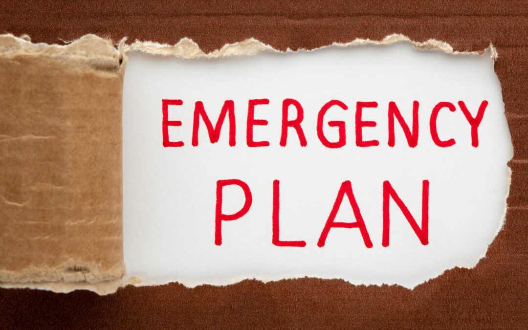 A sign that says "emergency plan" for those who need an emergency locksmith
